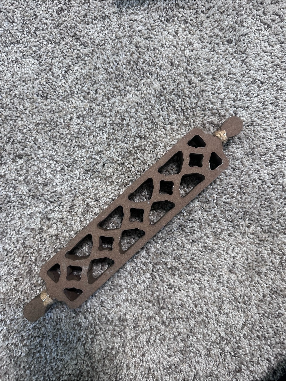 Brown Decorative Wood Rolling Pin